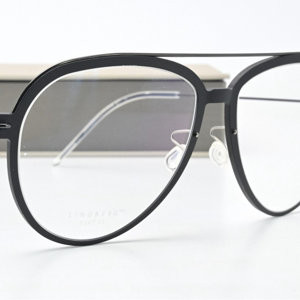Lindberg Glasses Frame Now 6547 55-16 D16/PU9 TB 140 PU9 Titan Wire Black Coal